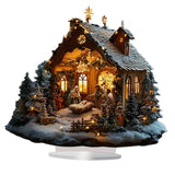 Maxbell 2D Acrylic Ornament Decorative Standing Ornament for Party Bookshelf Holiday Jesus
