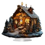 Maxbell 2D Acrylic Ornament Decorative Standing Ornament for Party Bookshelf Holiday Jesus