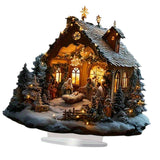 Maxbell 2D Acrylic Ornament Decorative Standing Ornament for Party Bookshelf Holiday Jesus