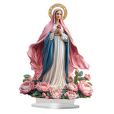 Maxbell 2D Acrylic Ornament Decorative Standing Ornament for Party Bookshelf Holiday Lady