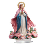Maxbell 2D Acrylic Ornament Decorative Standing Ornament for Party Bookshelf Holiday Lady