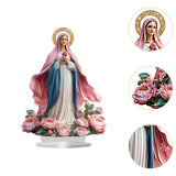 Maxbell 2D Acrylic Ornament Decorative Standing Ornament for Party Bookshelf Holiday Lady
