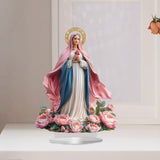 Maxbell 2D Acrylic Ornament Decorative Standing Ornament for Party Bookshelf Holiday Lady