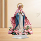 Maxbell 2D Acrylic Ornament Decorative Standing Ornament for Party Bookshelf Holiday Lady