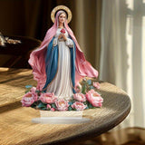 Maxbell 2D Acrylic Ornament Decorative Standing Ornament for Party Bookshelf Holiday Lady