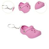 Maxbell Cute Slipper Keychain Charms Accessory Gift Keyring for Girl Vacation pink