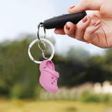 Maxbell Cute Slipper Keychain Charms Accessory Gift Keyring for Girl Vacation pink