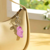 Maxbell Cute Slipper Keychain Charms Accessory Gift Keyring for Girl Vacation pink