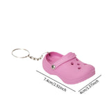 Maxbell Cute Slipper Keychain Charms Accessory Gift Keyring for Girl Vacation pink