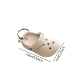 Maxbell Cute Slipper Keychain Charms Accessory Gift Keyring for Girl Vacation white