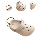 Maxbell Cute Slipper Keychain Charms Accessory Gift Keyring for Girl Vacation white