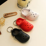 Maxbell Cute Slipper Keychain Charms Accessory Gift Keyring for Girl Vacation white