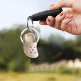 Maxbell Cute Slipper Keychain Charms Accessory Gift Keyring for Girl Vacation white
