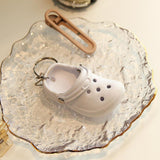 Maxbell Cute Slipper Keychain Charms Accessory Gift Keyring for Girl Vacation white