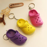 Maxbell Cute Slipper Keychain Charms Accessory Gift Keyring for Girl Vacation yellow