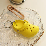 Maxbell Cute Slipper Keychain Charms Accessory Gift Keyring for Girl Vacation yellow