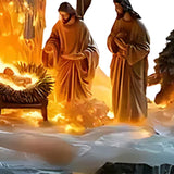 Maxbell Jesus Birth Figurine Christmas Statue for Hallway Bedroom Table Centerpieces