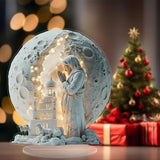 Maxbell Christmas Jesus Decoration with Light Sculpture for Desktop Office Christmas