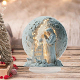 Maxbell Christmas Jesus Decoration with Light Sculpture for Desktop Office Christmas