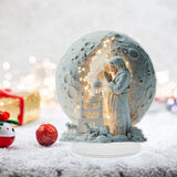 Maxbell Christmas Jesus Decoration with Light Sculpture for Desktop Office Christmas