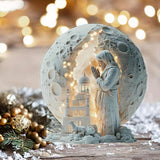 Maxbell Christmas Jesus Decoration with Light Sculpture for Desktop Office Christmas