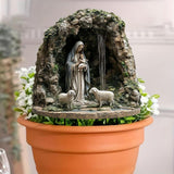 Maxbell Christmas Acrylic Yard Stake Virgin Mary and Jesus Garden Sign for Christmas