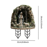 Maxbell Christmas Acrylic Yard Stake Virgin Mary and Jesus Garden Sign for Christmas