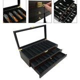 Maxbell Knife Display Case 3 Layer Knife Holder for Gift Forks Cutlery Black
