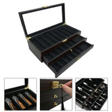 Maxbell Knife Display Case 3 Layer Knife Holder for Gift Forks Cutlery Black