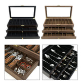 Maxbell Knife Display Case 3 Layer Knife Holder for Gift Forks Cutlery Black