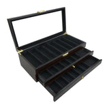 Maxbell Knife Display Case 3 Layer Knife Holder for Gift Forks Cutlery Black