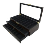 Maxbell Knife Display Case 3 Layer Knife Holder for Gift Forks Cutlery Black