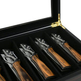 Maxbell Knife Display Case 3 Layer Knife Holder for Gift Forks Cutlery Black