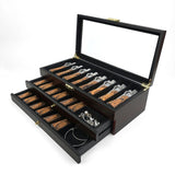 Maxbell Knife Display Case 3 Layer Knife Holder for Gift Forks Cutlery Black