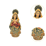 Maxbell Virgin Mary Statue Craft Religious Gift Home Decor for Desk Tabletop Bedroom