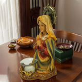Maxbell Virgin Mary Statue Craft Religious Gift Home Decor for Desk Tabletop Bedroom