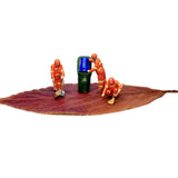 Maxbell 4 Pieces 1:64 Scale Action Figures Realistic Layout Decoration Model Figures