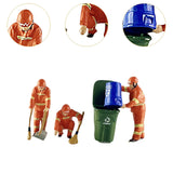 Maxbell 4 Pieces 1:64 Scale Action Figures Realistic Layout Decoration Model Figures