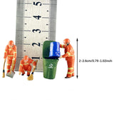 Maxbell 4 Pieces 1:64 Scale Action Figures Realistic Layout Decoration Model Figures