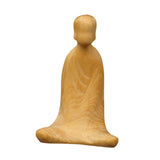 Maxbell Wooden Carving Statue Tea Ceremony Boxwood Art Decoration for Car Desk Decor