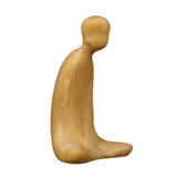 Maxbell Wooden Carving Statue Tea Ceremony Boxwood Art Decoration for Car Desk Decor