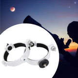 Maxbell 2x Telescope Tube Mounting Rings Sturdy White Easy to Install Metal for 80DX