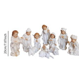 Maxbell 11x Christmas Nativity Scene Figurine Set Crafts for Home Xmas Gift Tabletop