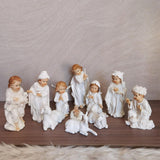 Maxbell 11x Christmas Nativity Scene Figurine Set Crafts for Home Xmas Gift Tabletop