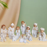 Maxbell 11x Christmas Nativity Scene Figurine Set Crafts for Home Xmas Gift Tabletop