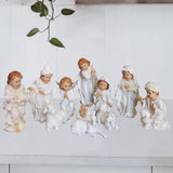 Maxbell 11x Christmas Nativity Scene Figurine Set Crafts for Home Xmas Gift Tabletop