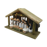 Maxbell Wooden Gift Collection Religious Nativity Scene Figurine for Party Home Xmas