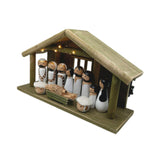 Maxbell Wooden Gift Collection Religious Nativity Scene Figurine for Party Home Xmas
