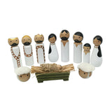 Maxbell Wooden Compact Jesus Birth Gift Christmas Decoration for Indoor Table Office