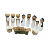 Maxbell Wooden Compact Jesus Birth Gift Christmas Decoration for Indoor Table Office